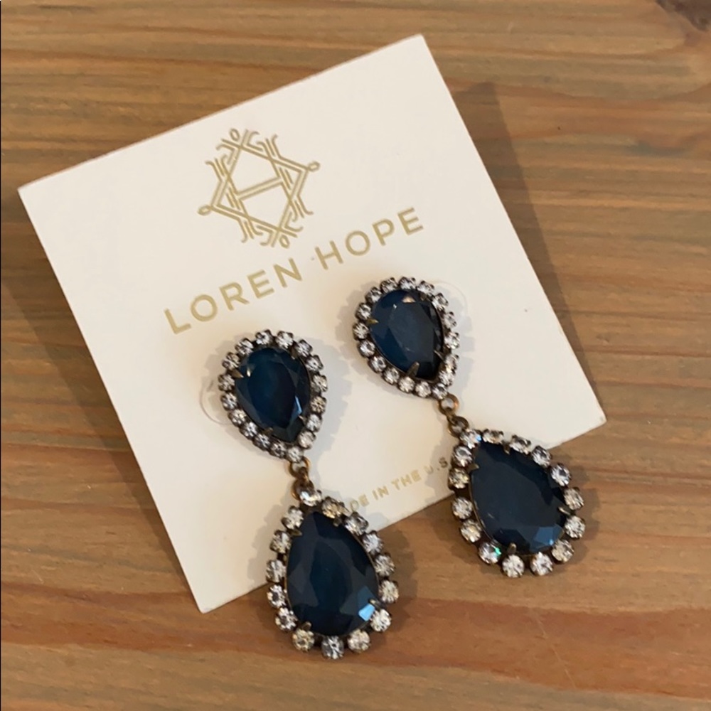 Loren hope abba earring in navy